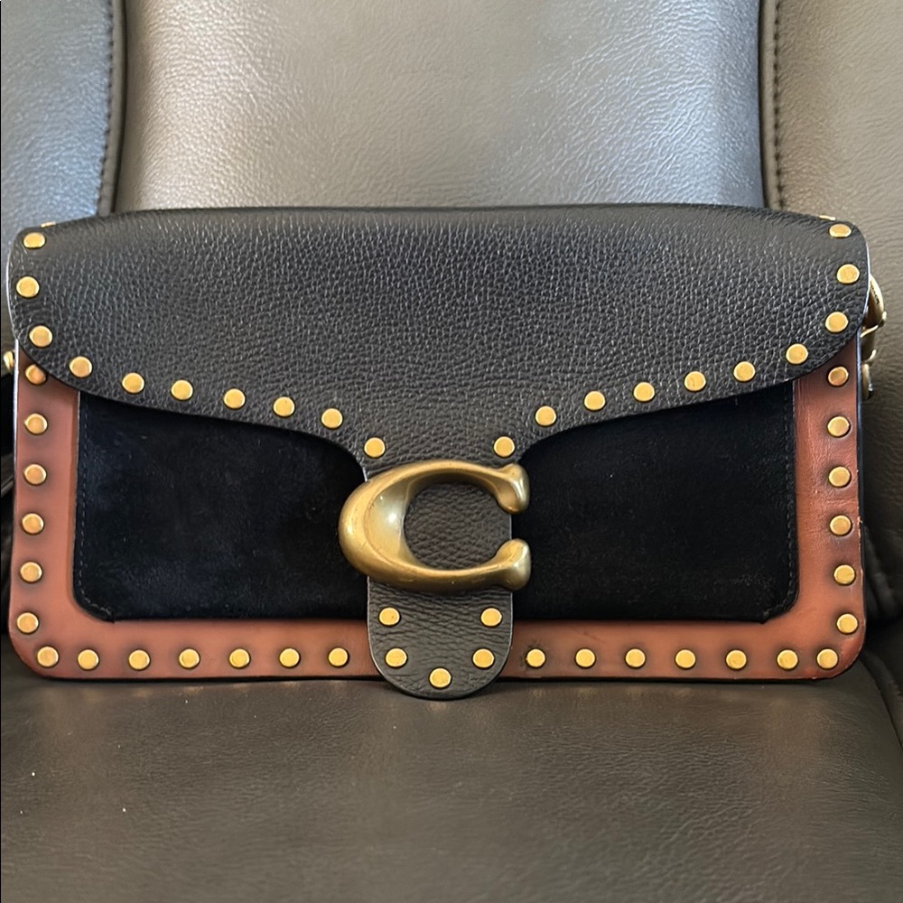 Black and Brown Studded Women's Bag